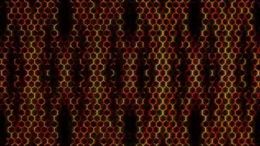 3D soyut parlak çizgiler, dalga, renkli, siyah arkaplan