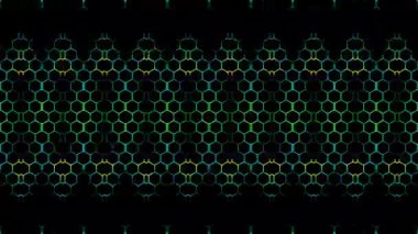 3D animasyon güzel video renkli soyut parlak ışık enerjisi 4K düz çizgi dalgaları siyah arkaplan üzerinde parıldayan ışık etkisi