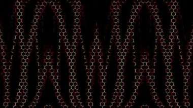 3D animasyon güzel video renkli soyut parlak ışık enerjisi 4K düz çizgi dalgaları siyah arkaplan üzerinde parıldayan ışık etkisi