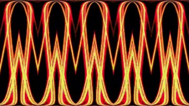 3D animasyon güzel video renkli soyut parlak ışık enerjisi 4K düz çizgi dalgaları siyah arkaplan üzerinde parıldayan ışık etkisi