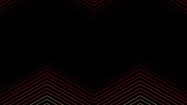 3D soyut parlak çizgiler, dalga, renkli, siyah arkaplan