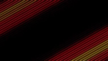 3D soyut parlak çizgiler, dalga, renkli, siyah arkaplan
