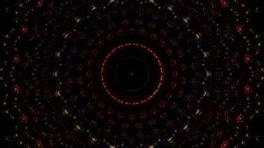 Parlayan güzel soyut bir kaleydoskop, ince hareketleri düzenleyen parlak bir ışık.