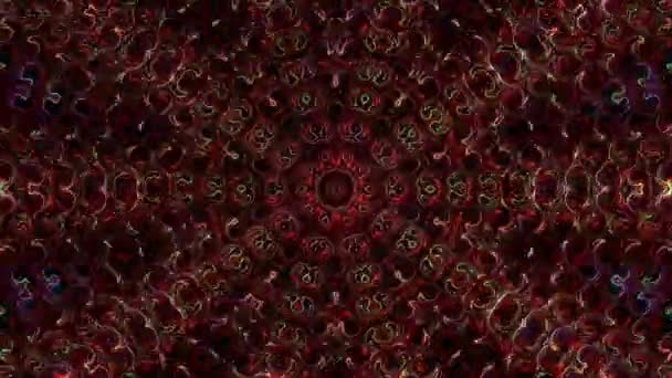 Piękny Abstrakcyjny Kalejdoskop Który Świeci Promienne Światło Regulujące Subtelne Ruchy — Wideo stockowe