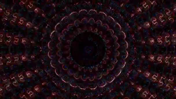 Piękny Abstrakcyjny Kalejdoskop Który Świeci Promienne Światło Regulujące Subtelne Ruchy — Wideo stockowe