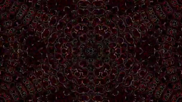 Gyönyörű Absztrakt Kaleidoszkóp Amely Ragyog Egy Sugárzó Fény Amely Szabályozza — Stock videók
