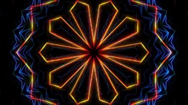 Siyah arkaplandaki renkli çizgilerle ince hareketleri düzenleyen, parıldayan, parlak güzel videolar.