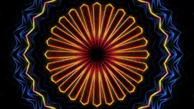 Siyah arkaplandaki renkli çizgilerle ince hareketleri düzenleyen, parıldayan, parlak güzel videolar.