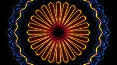 Siyah arkaplandaki renkli çizgilerle ince hareketleri düzenleyen, parıldayan, parlak güzel videolar.