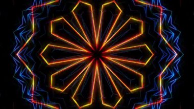 Siyah arkaplandaki renkli çizgilerle ince hareketleri düzenleyen, parıldayan, parlak güzel videolar.