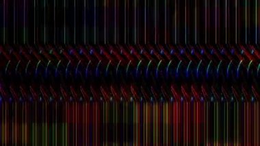 Siyah arkaplandaki renkli çizgilerle ince hareketleri düzenleyen, parıldayan, parlak güzel videolar.