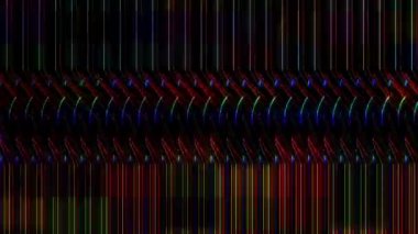 Siyah arkaplandaki renkli çizgilerle ince hareketleri düzenleyen, parıldayan, parlak güzel videolar.