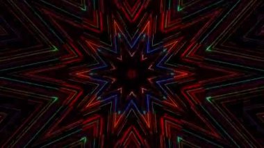 Siyah arkaplandaki renkli çizgilerle ince hareketleri düzenleyen, parıldayan, parlak güzel videolar.