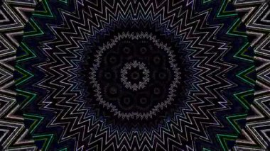 Parlayan güzel soyut bir kaleydoskop, ince hareketleri düzenleyen parlak bir ışık.