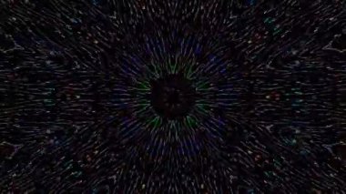 Siyah arkaplandaki renkli çizgilerle ince hareketleri düzenleyen, parıldayan, parlak güzel videolar.