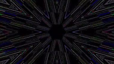 Siyah arkaplandaki renkli çizgilerle ince hareketleri düzenleyen, parıldayan, parlak güzel videolar.