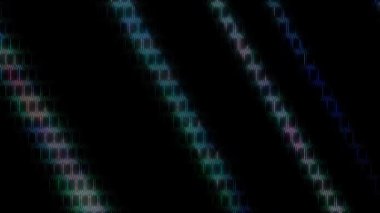 Siyah arkaplandaki renkli çizgilerle ince hareketleri düzenleyen, parıldayan, parlak güzel videolar.