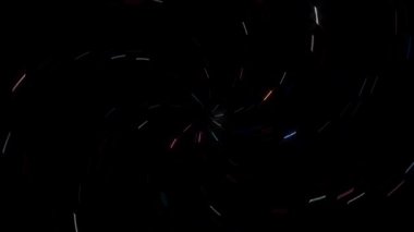 Siyah arkaplandaki renkli çizgilerle ince hareketleri düzenleyen, parıldayan, parlak güzel videolar.