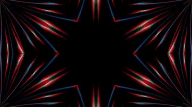 3D shining bright dots set colorful line wave motion, on black background