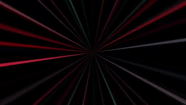 Shining Bright Dots Set Colorful Line Wave Motion Black Background — Stock Video
