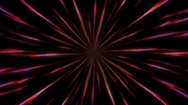 3D shining bright dots set colorful line wave motion, on black background