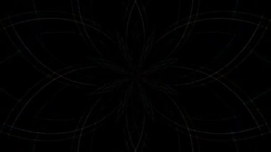 güzel renkli video soyut parlak ışık enerjisi 4K düz çizgi dalgaları siyah arkaplan üzerinde parıldayan ışık etkisi