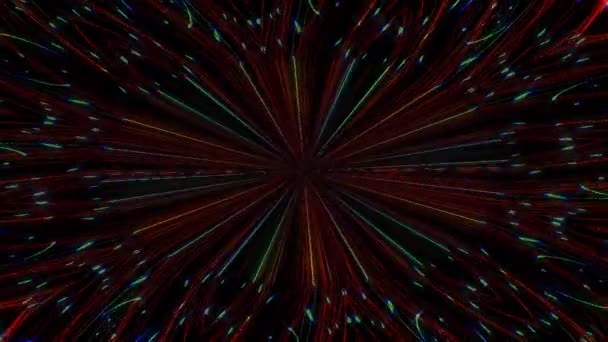 Animation Belle Vidéo Abstraite Colorée Lumière Vive Énergie Lignes Lisses — Video
