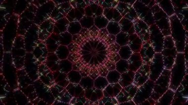 soyut çizgiler merkezde parlayan renkli ışık, siyah arkaplan