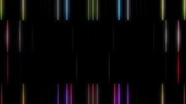 Siyah arkaplandaki renkli çizgilerle ince hareketleri düzenleyen, parıldayan, parlak güzel videolar.