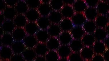 Siyah arkaplandaki renkli çizgilerle ince hareketleri düzenleyen, parıldayan, parlak güzel videolar.