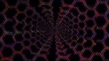 Siyah arkaplandaki renkli çizgilerle ince hareketleri düzenleyen, parıldayan, parlak güzel videolar.