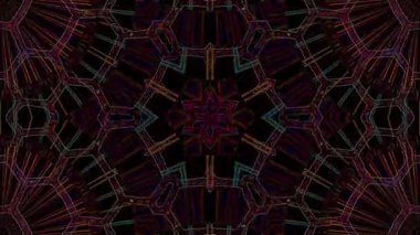 Siyah arkaplandaki renkli çizgilerle ince hareketleri düzenleyen, parıldayan, parlak güzel videolar.