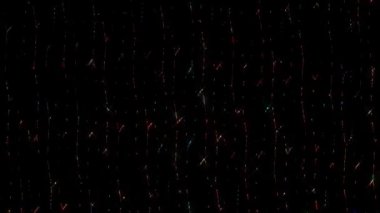 Siyah arkaplandaki renkli çizgilerle ince hareketleri düzenleyen, parıldayan, parlak güzel videolar.