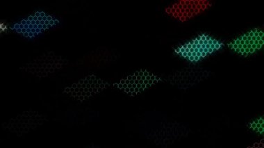 Siyah arkaplandaki renkli çizgilerle ince hareketleri düzenleyen, parıldayan, parlak güzel videolar.