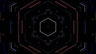 Siyah arkaplandaki renkli çizgilerle ince hareketleri düzenleyen, parıldayan, parlak güzel videolar.