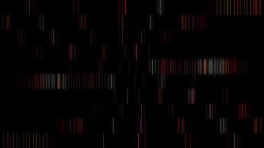 3D soyut parlak çizgiler, dalga, renkli, siyah arkaplan