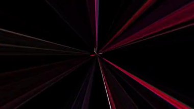 3D soyut parlak çizgiler, dalga, renkli, siyah arkaplan