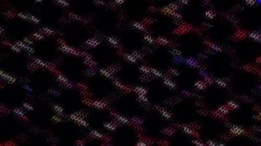 3D soyut parlak çizgiler, dalga, renkli, siyah arkaplan