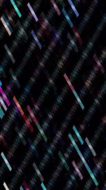 3D animasyon dikey video parıldayan güzel rengarenk çizgiler parlak ışık enerjisi 4K çizgiler pürüzsüz dalgalar parıldayan ışık efekti, siyah arkaplan