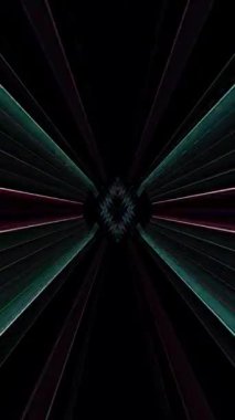 3D animasyon dikey video parıldayan güzel rengarenk çizgiler parlak ışık enerjisi 4K çizgiler pürüzsüz dalgalar parıldayan ışık efekti, siyah arkaplan