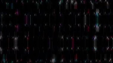 3D soyut parlak çizgiler, dalga, renkli, siyah arkaplan