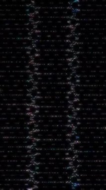 3D soyut parlak çizgiler, dalga, renkli, siyah arkaplan