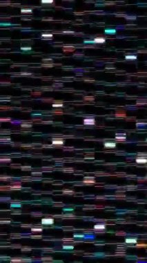 3D soyut parlak çizgiler, dalga, renkli, siyah arkaplan