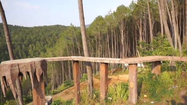 Prachtige Verticale Video Portret Natuurlijke Landschap Bergen Natuurlijke Panorama Heuvels — Stockvideo