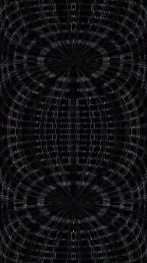 3D soyut parlak çizgiler, dalga, renkli, siyah arkaplan