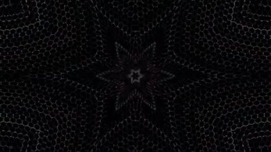 3D soyut parlak çizgiler, dalga, renkli, siyah arkaplan