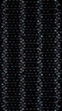 3D animation vertical beautiful video colorful abstract bright light energy 4K of smooth lines waves glittering light effect on black background