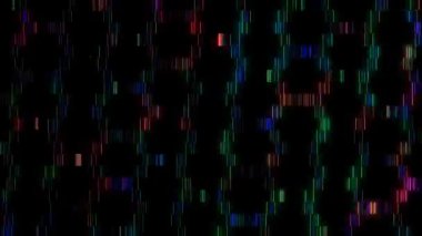 Parlayan ışık, çizgilerin tüm renklerini düzenler.