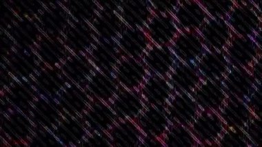 Siyah arkaplandaki renkli çizgilerle ince hareketleri düzenleyen, parıldayan, parlak güzel videolar.