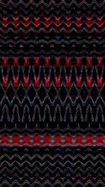 3D soyut parlak çizgiler, dalga, renkli, siyah arkaplan